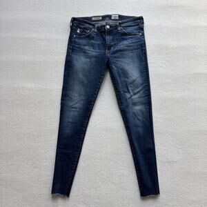 AG Adriano Goldschmied Legging Ankle Skinny Women Jean Sz 29 Stretch Raw Edge